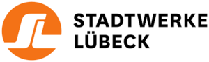 Orangenes Logo der Stadtwerke Lübeck